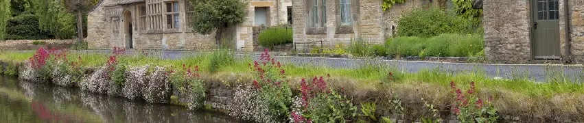 cotswolds village on riverbank